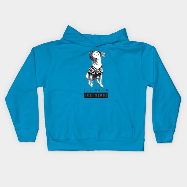 Pit Bulls are Nerds Kids Hoodie by brieasaurus